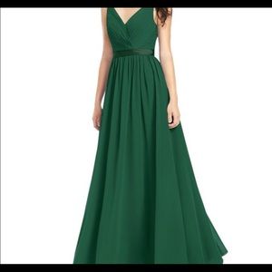 Green azazie dress